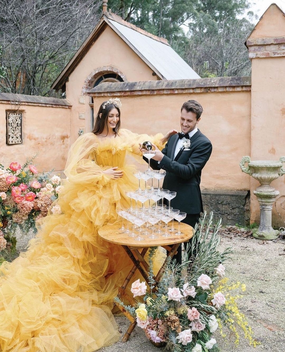 Yellow Wedding Dress Wedding Trend