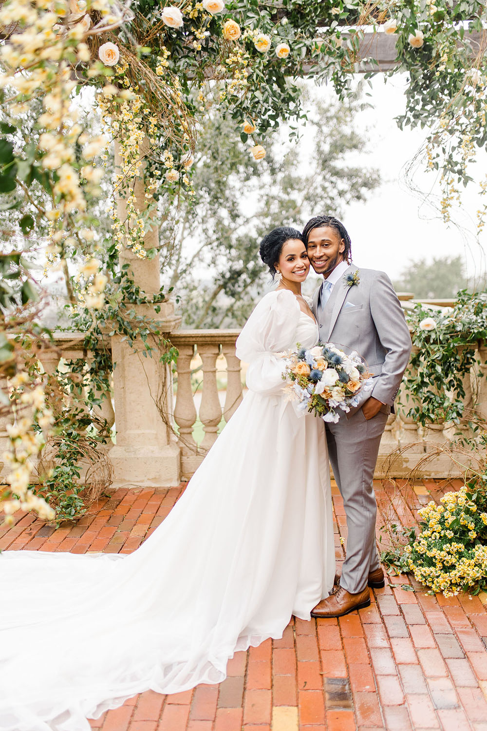 Dusty Blue Wedding Lemon Meringue Colors