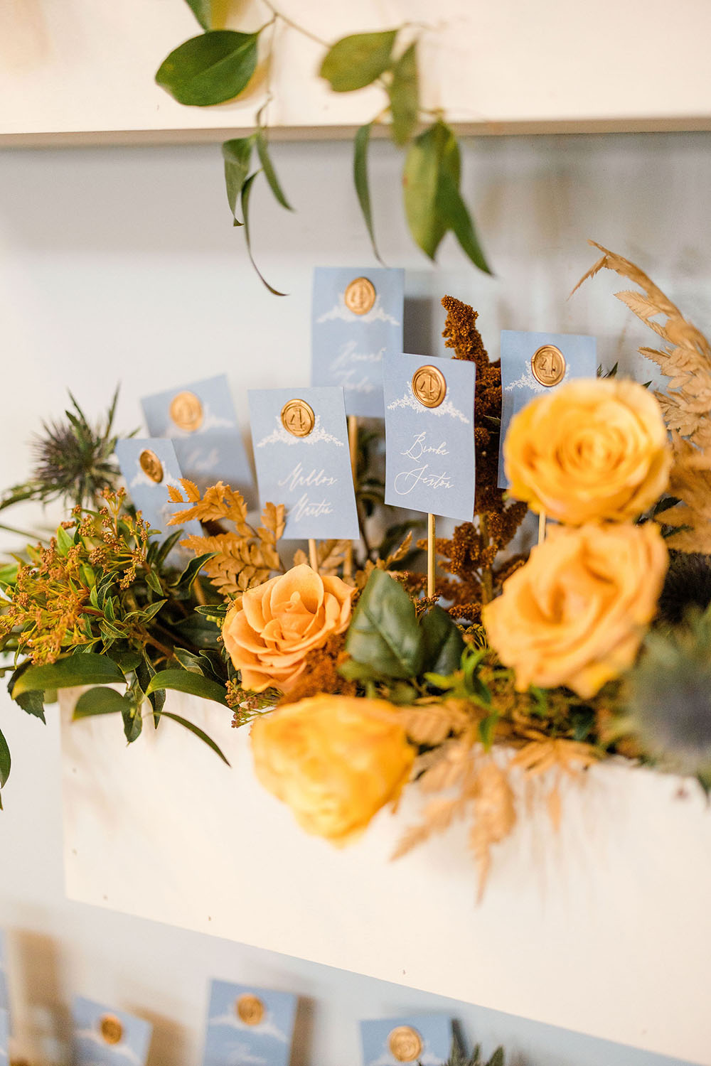 Dusty Blue Wedding Lemon Meringue Colors