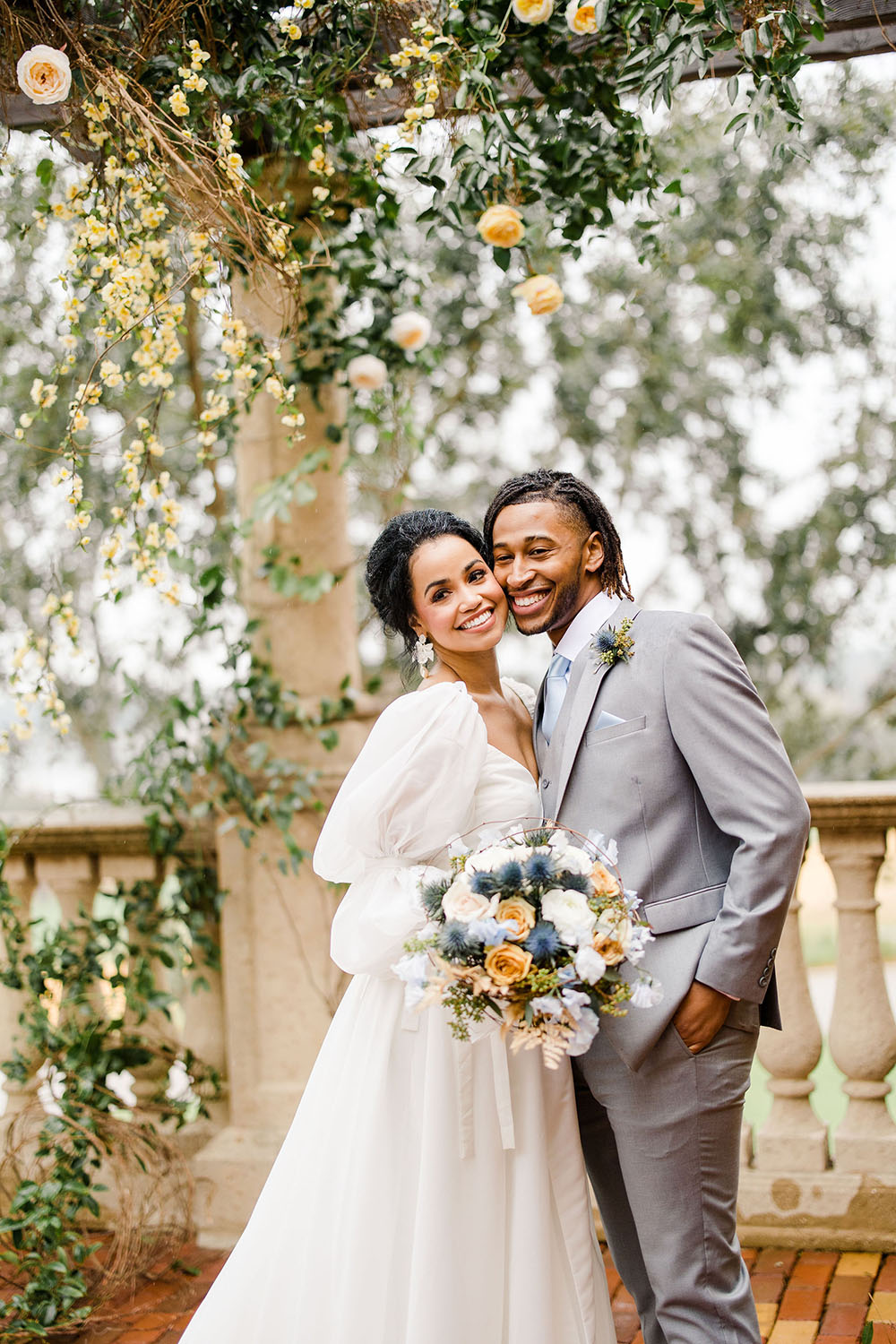 Dusty Blue Wedding Lemon Meringue Colors
