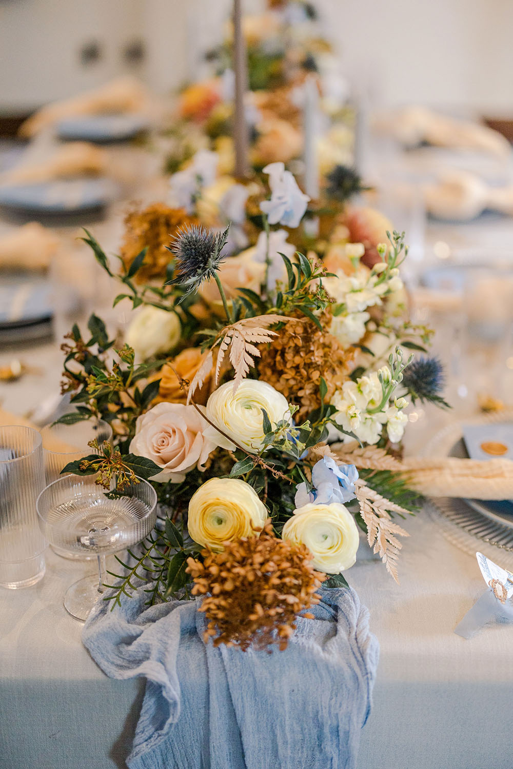 Dusty Blue Wedding Lemon Meringue Colors