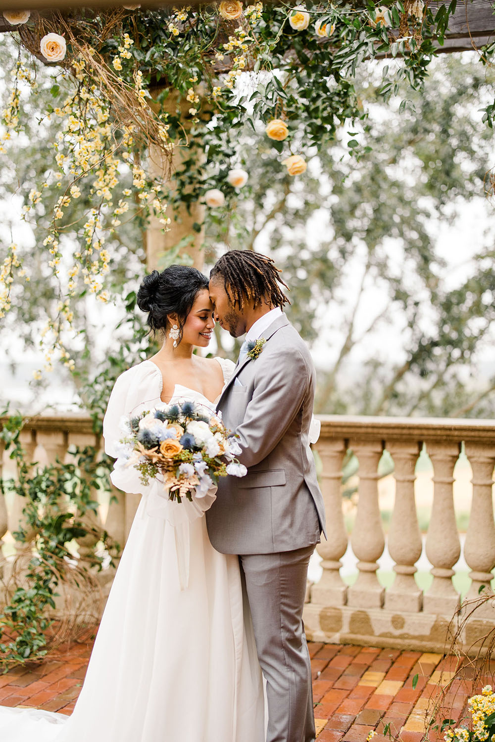 Dusty Blue Wedding Lemon Meringue Colors