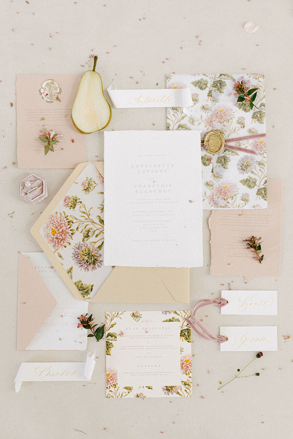 Pear Infused Wedding Chateau De Courtomer