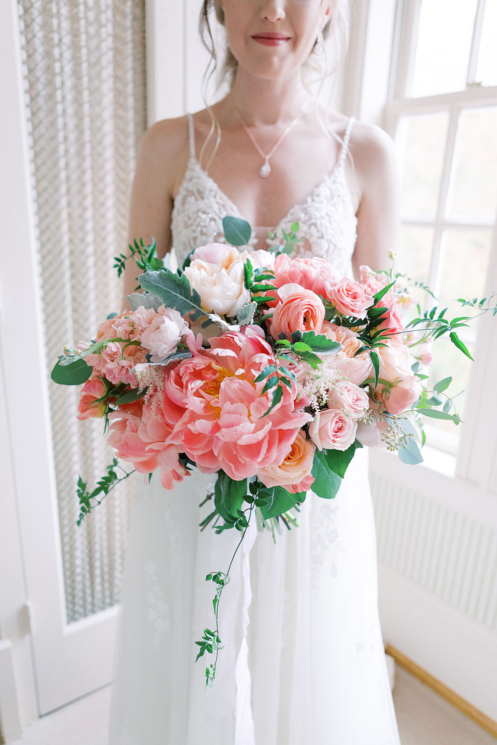 Pink Peony Wedding Great Marsh Estate