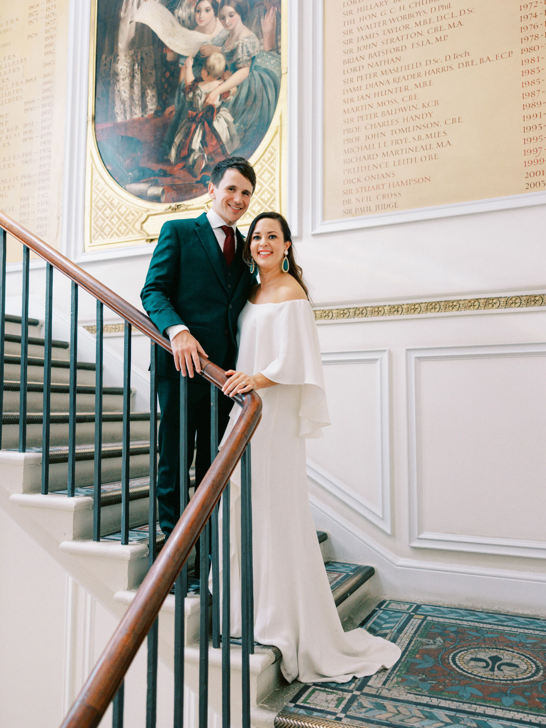 RSA House wedding, bride wears Lola Varma. Kernwell Photography