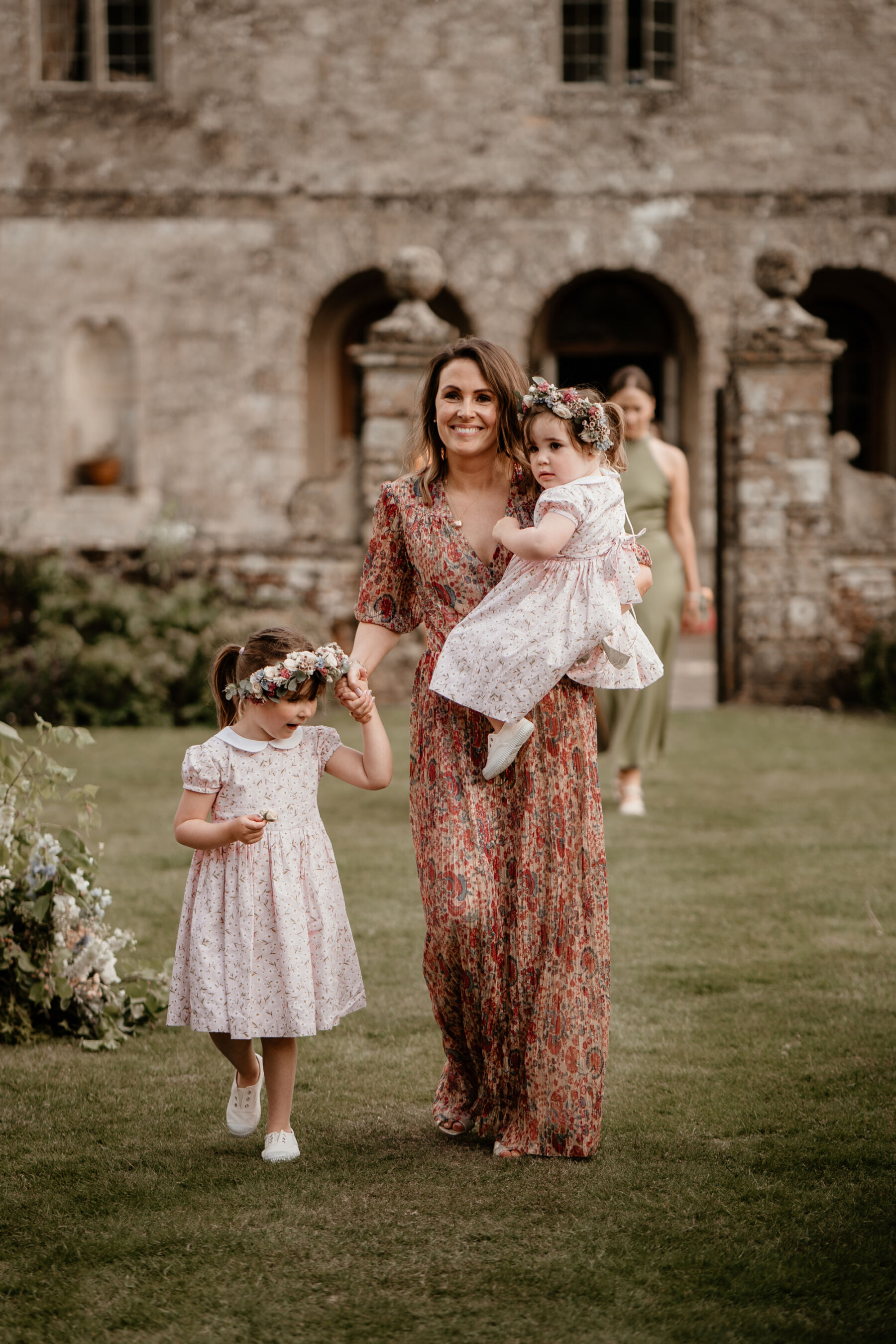 Bridesmaids at Hatch House wedding in Wiltshire
