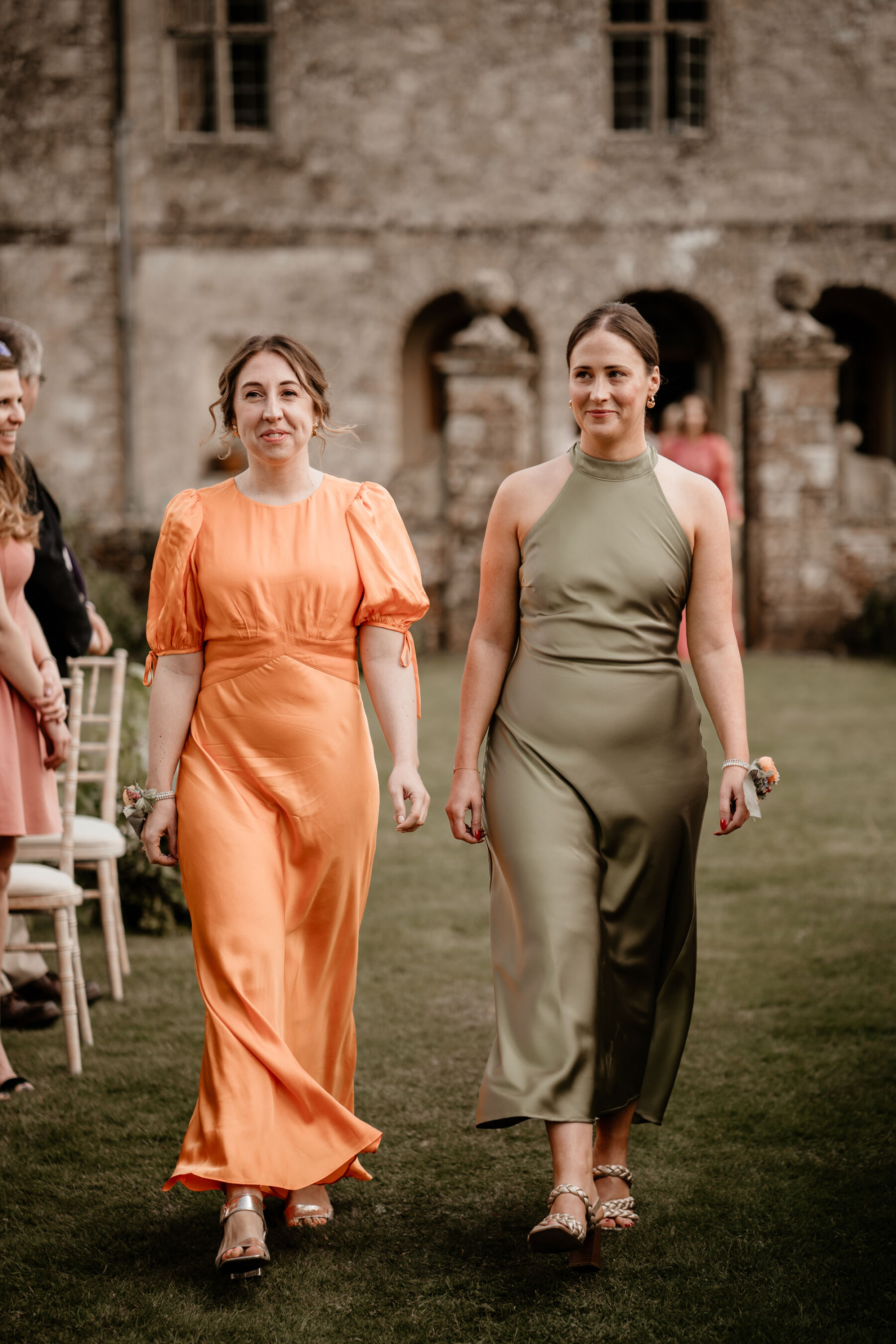 Bridesmaids at Hatch House wedding in Wiltshire