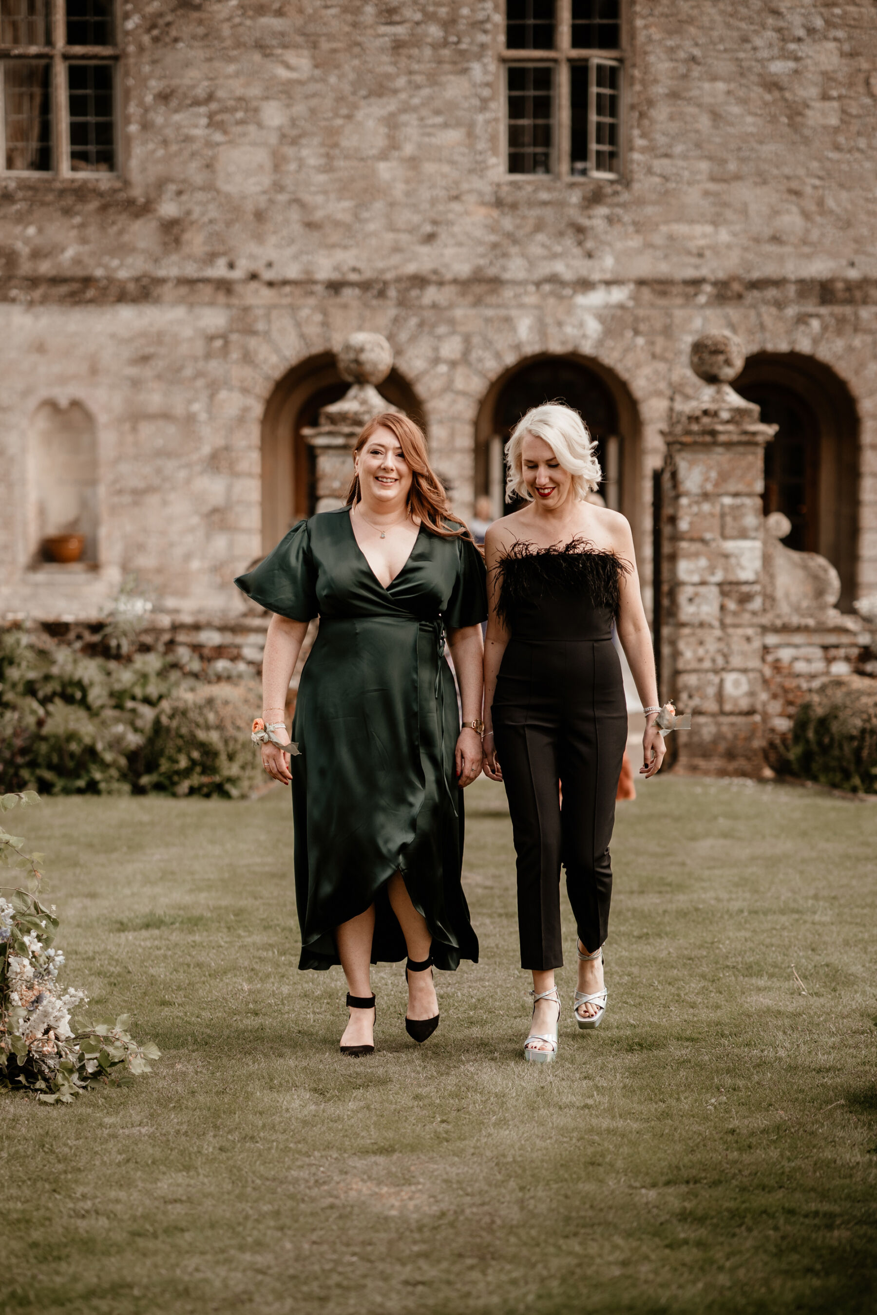 Bridesmaids at Hatch House wedding in Wiltshire