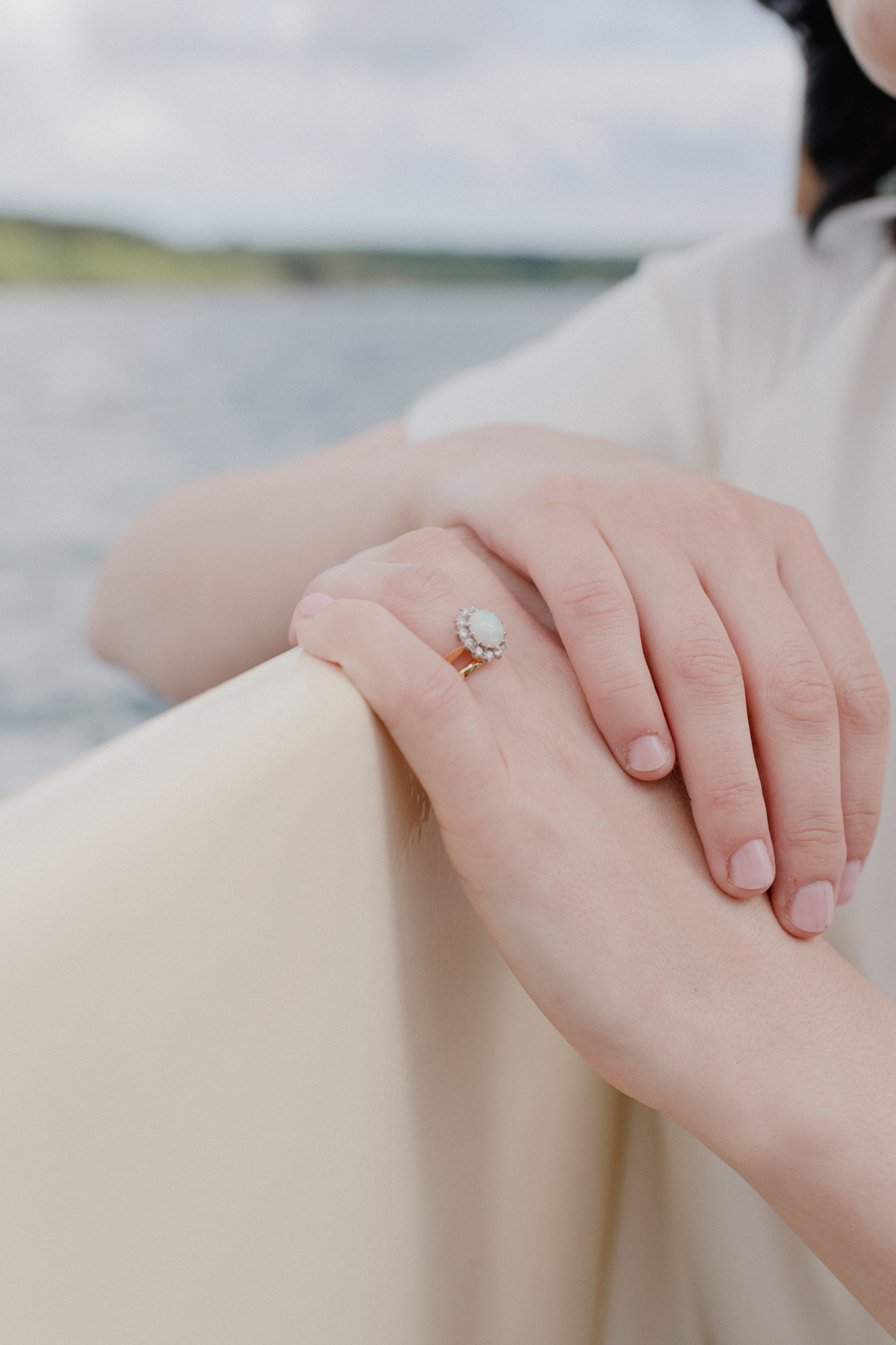Opal engagement ring