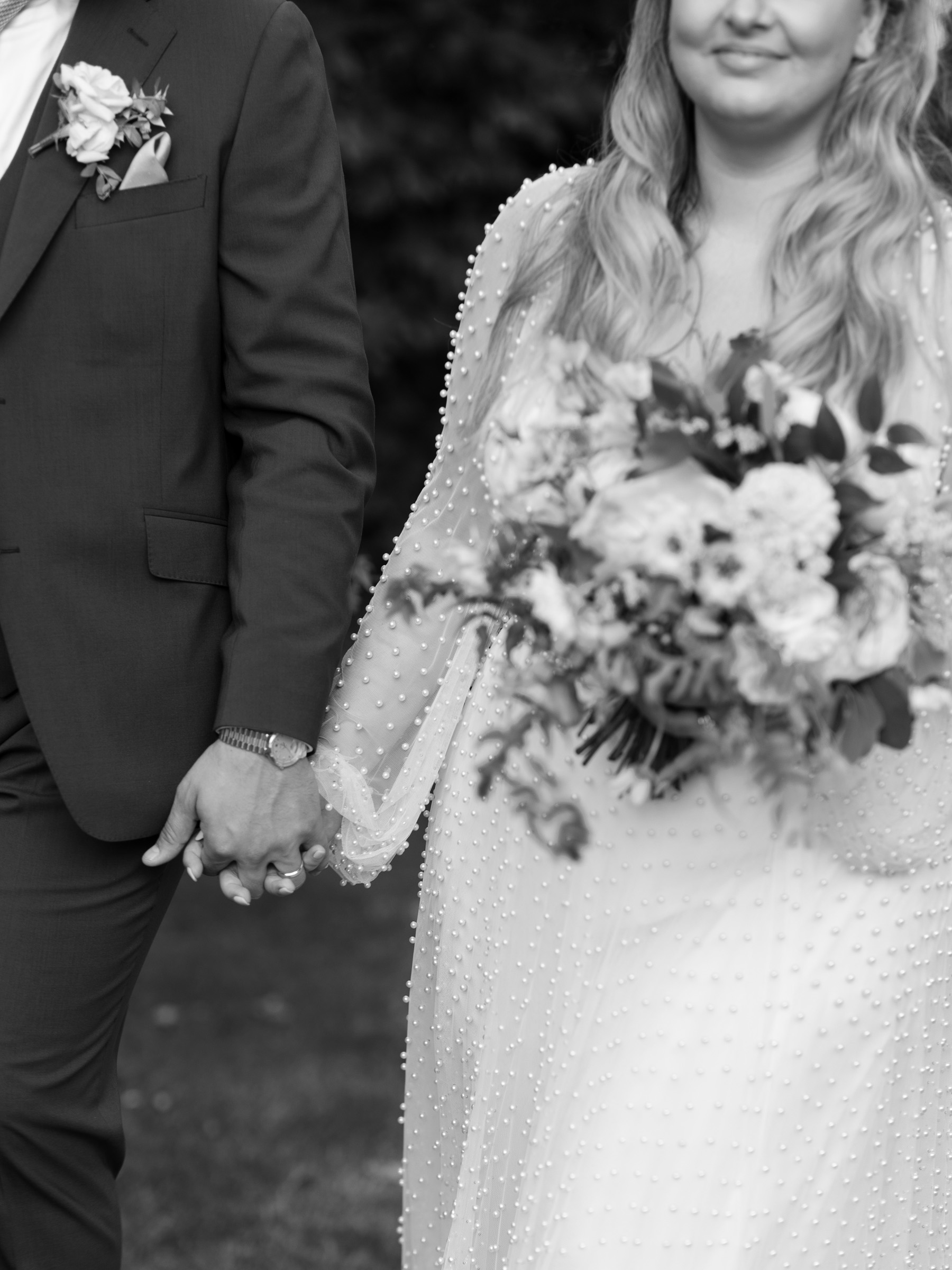 A Bridal Gown Covered in Pearls for a Nature Inspired & Whimsical Wedding at Gileston Manor in Wales 32 Willowby Watters Pearl Wedding Dress 86