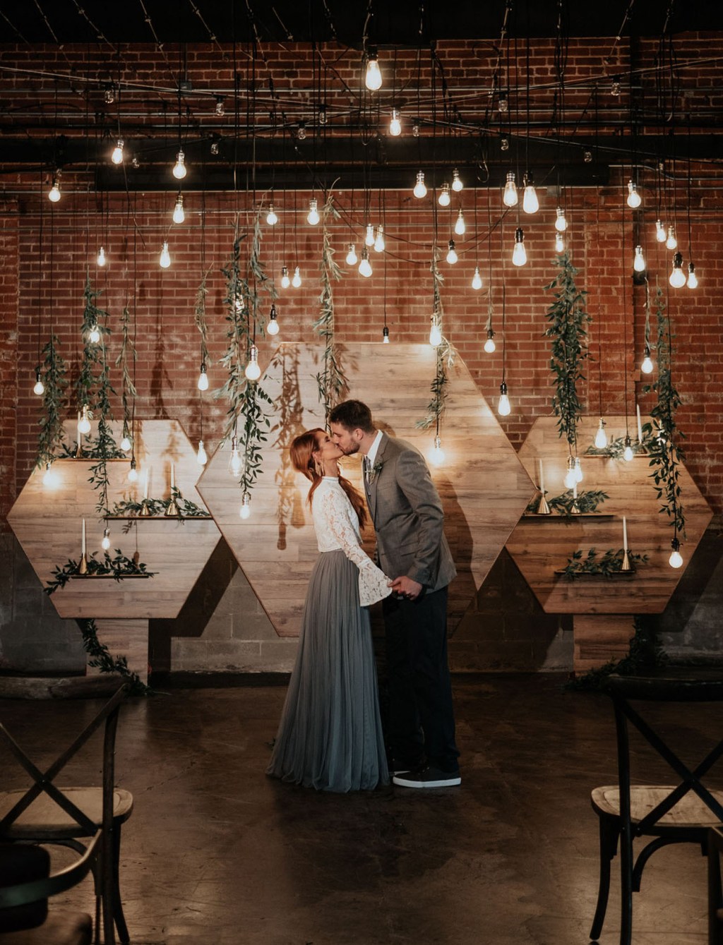 winter wedding inspiration with fairy lights