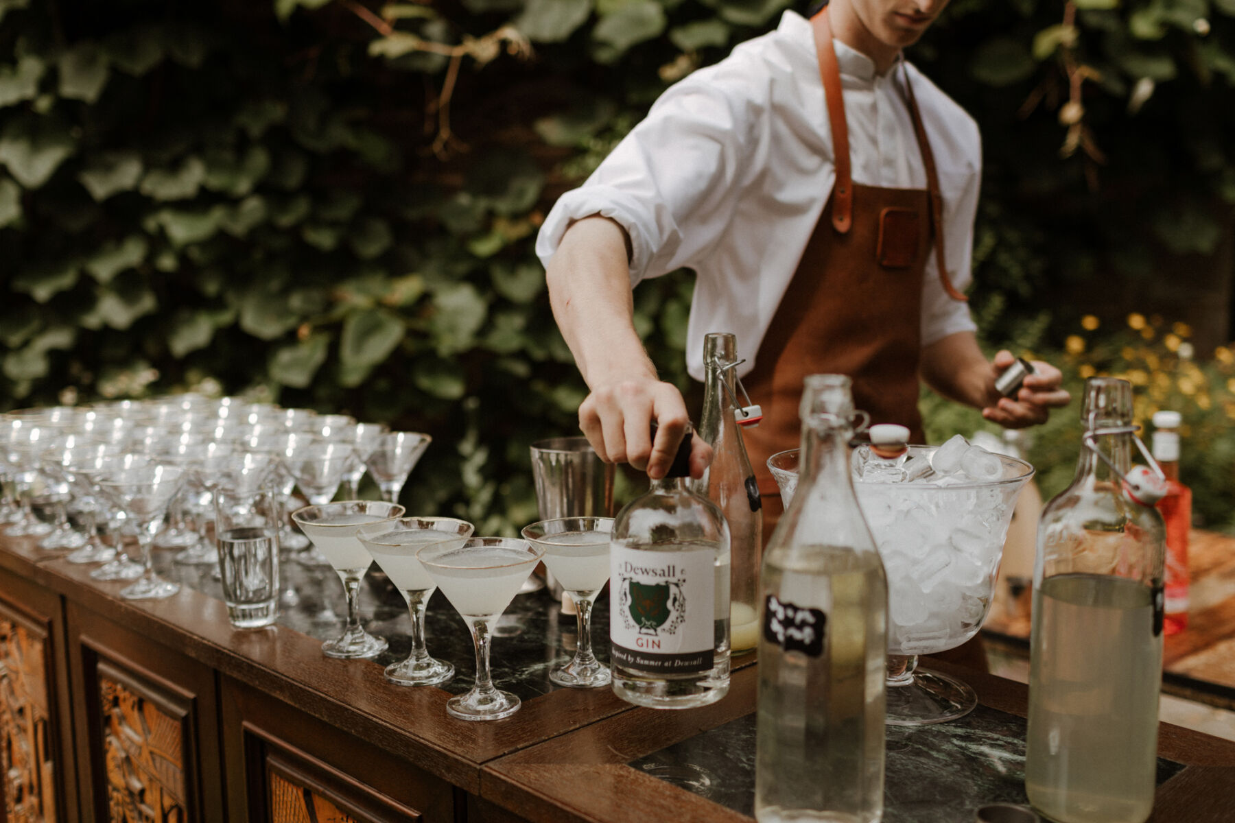 Food and drink at Dewsall Court, country house wedding venue in Herefordshire