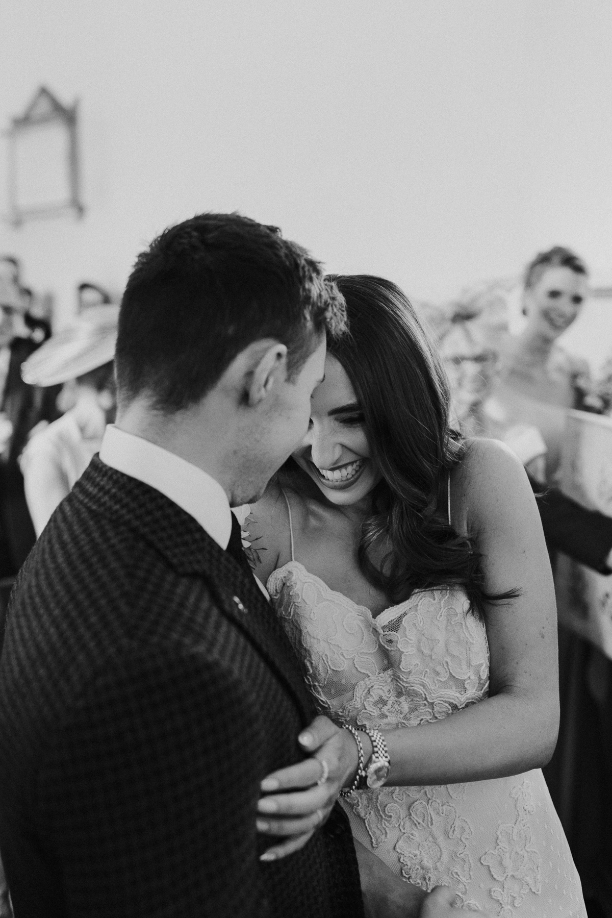 Church wedding ceremony at The magical dance floor at Dewsall Court, country house wedding venue in Herefordshire