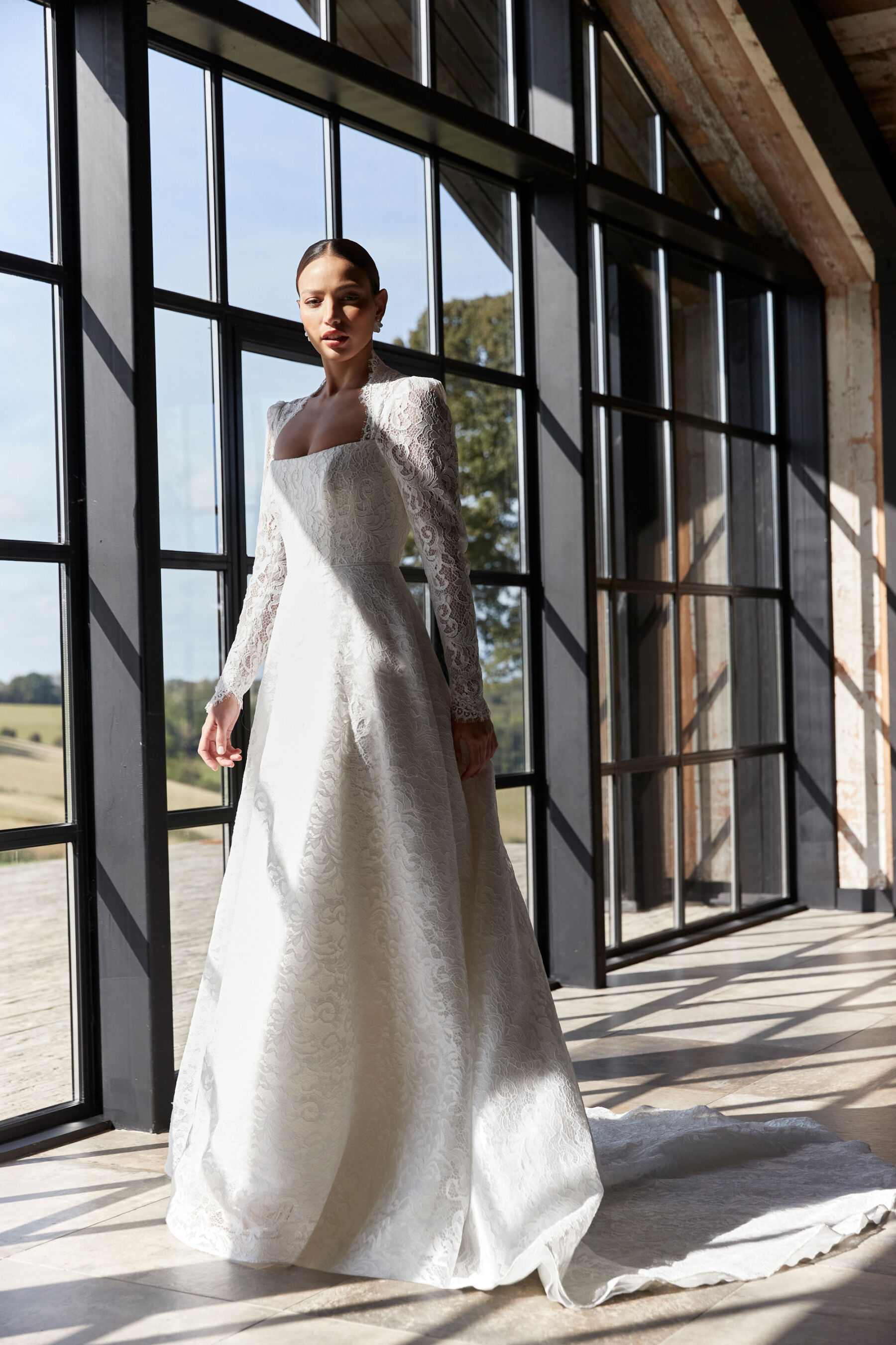 Carina Baverstock Couture: The Best Wedding Dress Boutique for Brides in Bradford-on-Avon, Bath, Bristol & Beyond 12 80's shoulder inspired wedding dress by Sassi Holford