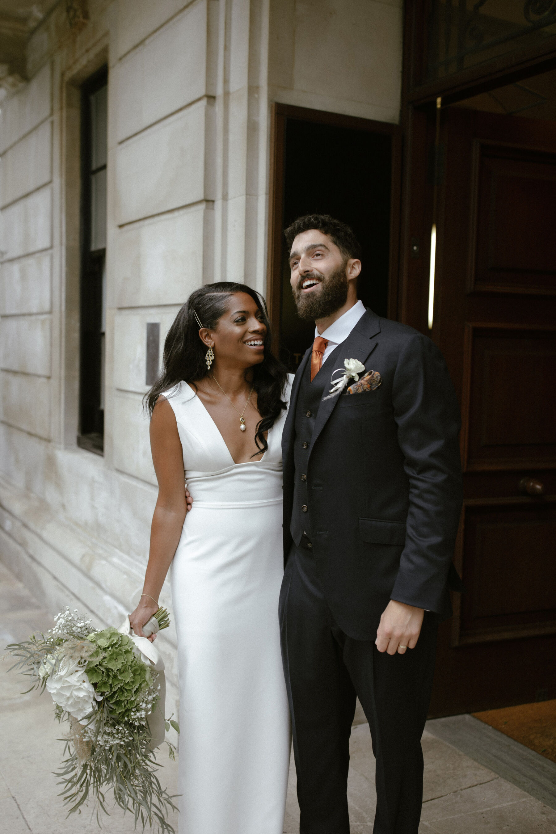 Kim in Sarah Seven, for her Modern, Minimalist & Chic City Wedding, Captured by Ruth Atkinson 21 Sarah Seven bride chic city wedding 353