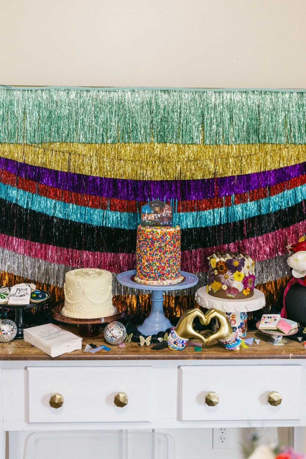 Taylor Swift inspired birthday party dessert display table