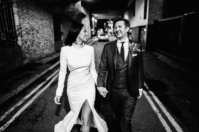 Faye in Bon Bridé for her New Years Eve Wedding at Shoreditch Studios | Love My Dress®