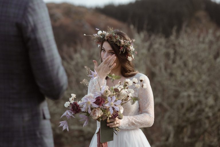 A Moody, Atmospheric and Elegant Decay Inspired Elopement at Carnasserie Castle | Love My Dress®