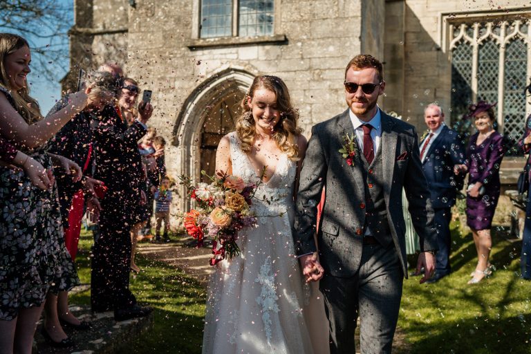 Becky in Novia d'Art for her Sunny & Colourful Spring Wedding in The Cotswolds | Love My Dress®