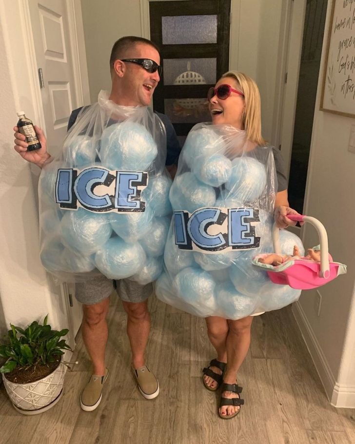 funny DIY ice ice baby best unique matching couples halloween costumes ideas