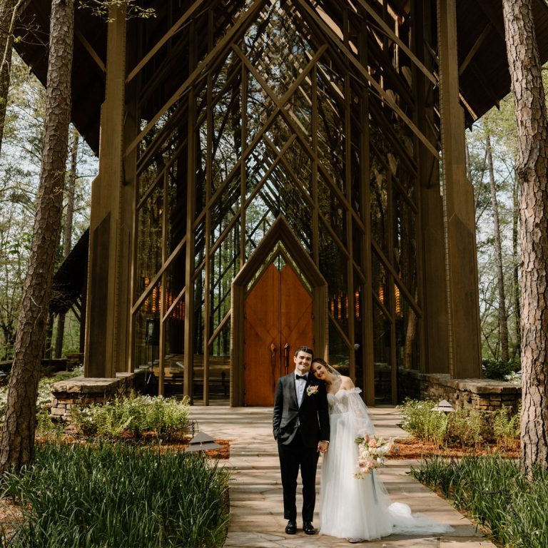 A Pastel Garden Party Destination Wedding With a Ceremony In a Glass Chapel