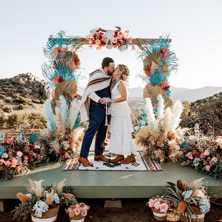 A Vibrant Boho Elopement in the Southern California Desert