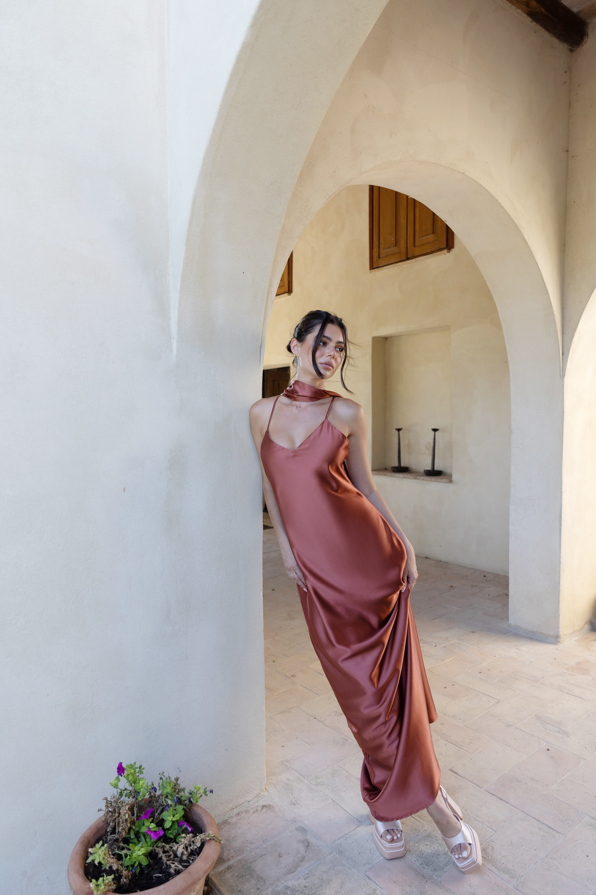 Brooklyn terracotta bridesmaids dress rewritten